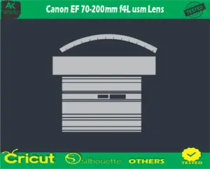 Canon EF 70-200mm f4L usm Lens Skin Vector Template