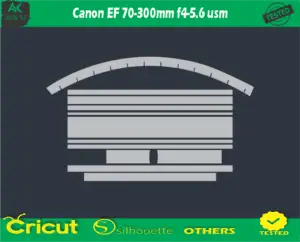 Canon EF 70-300mm f4-5.6 usm Skin Vector Template