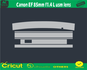 Canon EF 85mm f1.4 L usm Lens Skin Vector Template