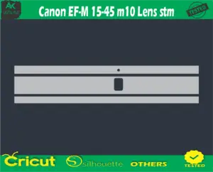 Canon EF-M 15-45 m10 Lens stm Skin Vector Template