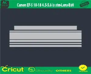 Canon EF-S 10-18 4.5-5.6 is stm-Lens-BsH Skin Vector Template