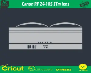 Canon RF 24-105 STm lens Skin Vector Template