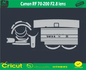 Canon RF 70-200 F2.8 lens Skin Vector Template