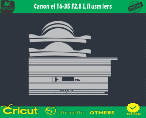 Canon ef 16-35 F2.8 L II usm lens Skin Vector Template