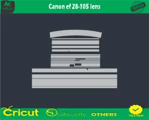 Canon ef 28-105 lens Skin Vector Template