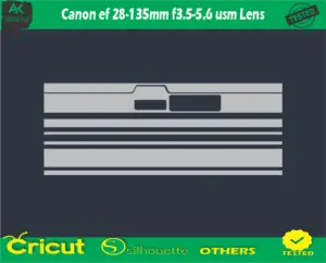 Canon ef 28-135mm f3.5-5.6 usm Lens Skin Vector Template