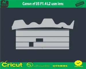 Canon ef 35 F1.4 L2 usm lens Skin Vector Template