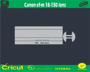 Canon ef-m 18-150 lens Skin Vector Template