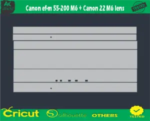 Canon ef-m 55-200 M6 + Canon 22 M6 lens Skin Vector Template