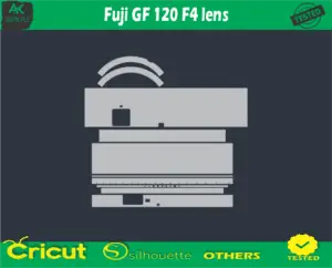 Fuji GF 120 F4 lens Skin Vector Template