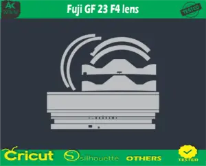 Fuji GF 23 F4 lens Skin Vector Template