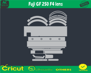 Fuji GF 250 F4 lens Skin Vector Template
