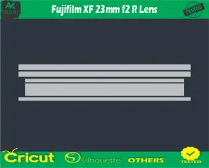 Fujifilm XF 23mm f2 R Lens Skin Vector Template