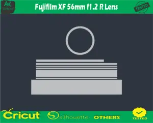 Fujifilm XF 56mm f1.2 R Lens Skin Vector Template