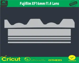 Fujifilm XF16mm f1.4 Lens Skin Vector Template