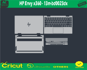 HP Envy x360 – 13m-bd0023dx Skin Vector Template