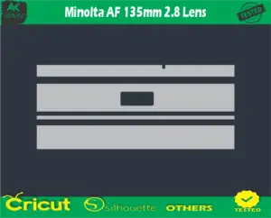 Minolta AF 135mm 2.8 Lens Skin Vector Template