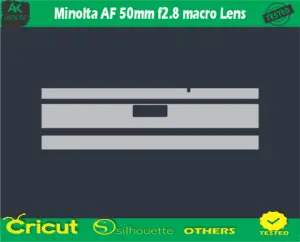 Minolta AF 50mm f2.8 macro Lens Skin Vector Template