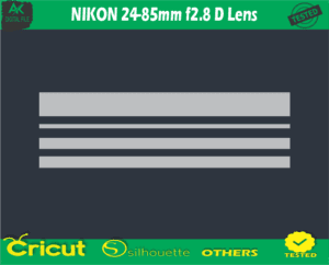 NIKON 24-85mm f2.8 D Lens Skin Vector Template