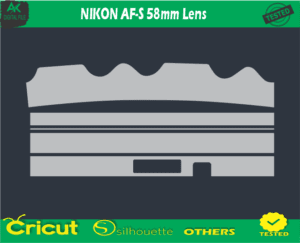 NIKON AF-S 58mm Lens Skin Vector Template