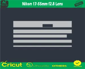 Nikon 17-55mm f2.8 Lens Skin Vector Template