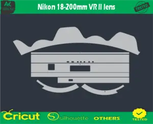 Nikon 18-200mm VR II lens Skin Vector Template