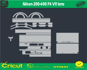 Nikon 200-400 F4 VR lens Skin Vector Template
