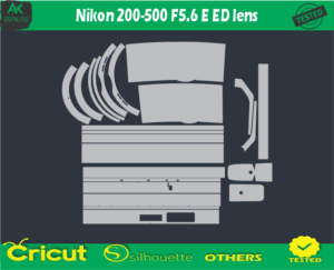 Nikon 200-500 F5.6 E ED lens Skin Vector Template