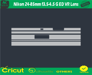 Nikon 24-85mm f3.5-4.5 G ED VR Lens Skin Vector Template