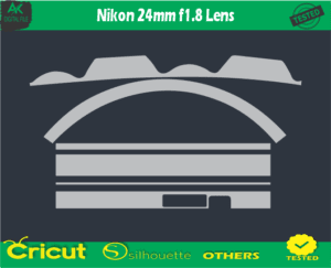 Nikon 24mm f1.8 Lens Skin Vector Template