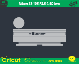 Nikon 28-105 F3.5-4.5D lens Skin Vector Template