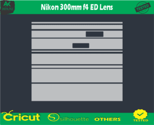 Nikon 300mm f4 ED Lens Skin Vector Template