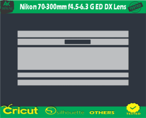 Nikon 70-300mm f4.5-6.3 G ED DX Lens Skin Vector Template