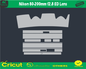 Nikon 80-200mm f2.8 ED Lens Skin Vector Template