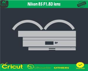 Nikon 85 F1.8D lens Skin Vector Template