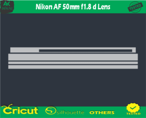 Nikon AF 50mm f1.8 d Lens Skin Vector Template