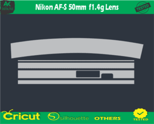 Nikon AF-S 50mm f1.4g Lens Skin Vector Template
