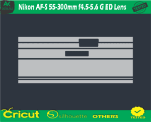 Nikon AF-S 55-300mm f4.5-5.6 G ED Lens Skin Vector Template