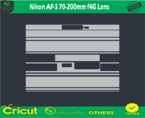 Nikon AF-S 70-200mm f4G Lens Skin Vector Template