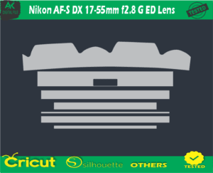 Nikon AF-S DX 17-55mm f2.8 G ED Lens Skin Vector Template