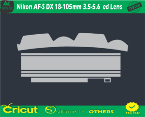 Nikon AF-S DX 18-105mm 3.5-5.6 ed Lens Skin Vector Template