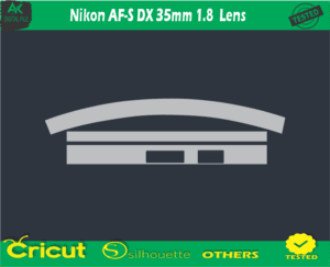 Nikon AF-S DX 35mm 1.8 Lens Skin Vector Template