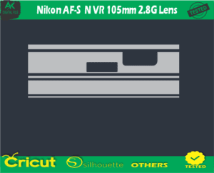 Nikon AF-S N VR 105mm 2.8G Lens Skin Vector Template