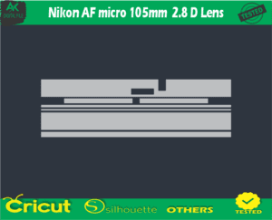 Nikon AF micro 105mm 2.8 D Lens Skin Vector Template