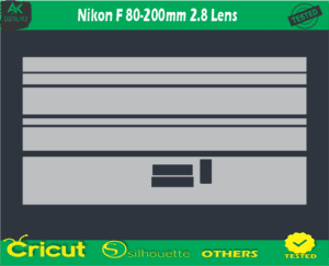 Nikon F 80-200mm 2.8 Lens Skin Vector Template