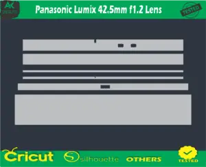 Panasonic Lumix 42.5mm f1.2 Lens Skin Vector Template