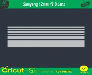 Samyang 12mm f2.0 Lens Skin Vector Template