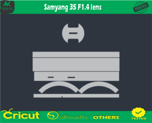 Samyang 35 F1.4 lens Skin Vector Template