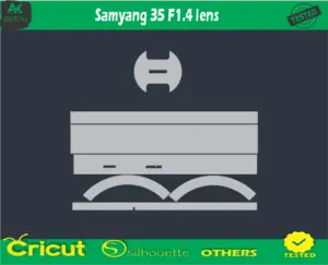 Samyang 35 F1.4 lens Skin Vector Template