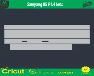 Samyang 85 F1.4 lens Skin Vector Template